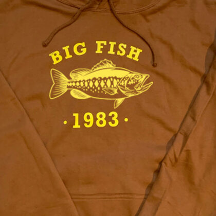 Vintage Fishing Trophy Bass Net Pole Large L Sweatshirt Sweat